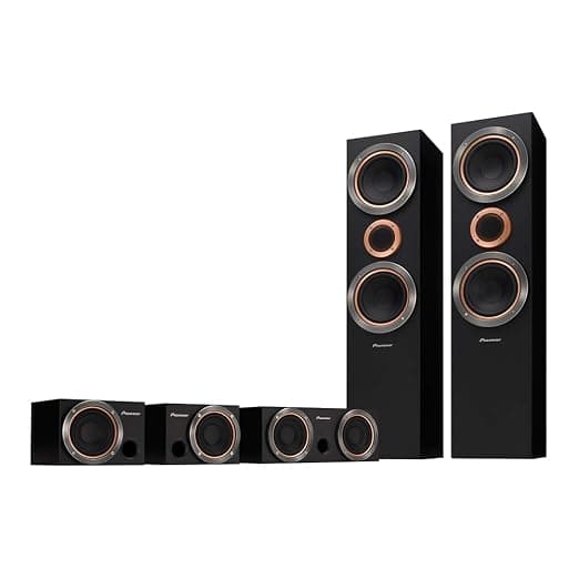 Pioneer S-RS55TB 660 Watt 5.0 Channel Speaker (Black) Multimedia Speaker Systems