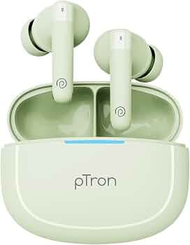 pTron Bassbuds Duo Pro TWS In-Ear Earbuds with 3D Audioscape, Ultra HD Mic for TruTalk AI ENC Calls, 38hrs Playtime, 50Ms Low Latency,BT 5.3 & Fast Ty...