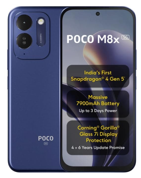 POCO M8x 5G (Blue, 128 GB) (4 GB RAM)