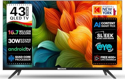 Kodak 108 cm (43 inches) 9XPRO Series Full HD Certified Android LED TV 439X5081 (Black)