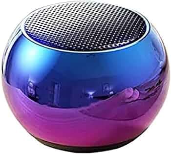 Mini Wireless Bluetooth Speaker with Heavy Metal Electroplating Round Speaker | Wireless Power Button Controlled, Long Lasting Battery & Quick Charge ...
