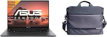 ASUS Zenbook 14 (2023), AMD Ryzen 7 7730U, 14" (35.56 cm) 2.5K, (16GB RAM & 512GB SSD), UM3402YA-KP741WS EOS 2 Messenger Bag (Black)