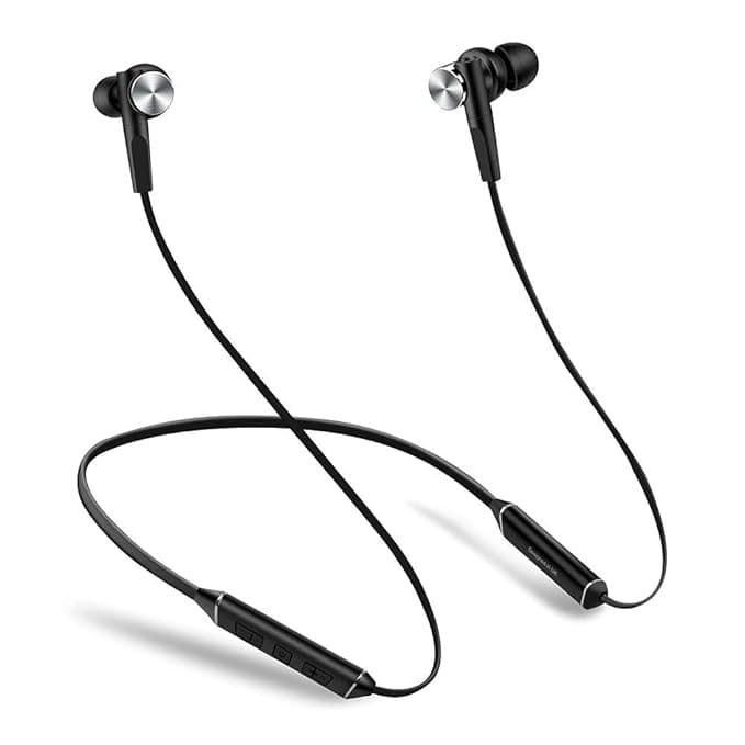 ANT AUDIO Wave Sports 535 Wireless Bluetooth in Ear Neckband Earphone with Mic (Black Silver) In-Ear