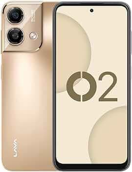 Lava O2 (Royal Gold, 8GB RAM, UFS 2.2 128GB Storage) |AG Glass Back|T616 Octacore Processor|18W Fast Charging|6.5 inch 90Hz Punch Hole Display|50MP AI...