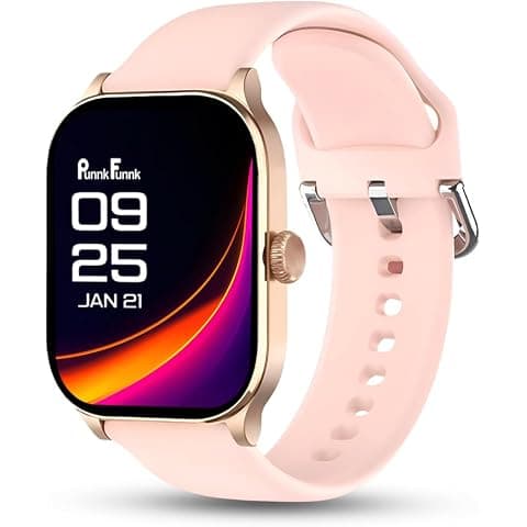 PunnkFunnk Nexoro 2.01” Smartwatch for Men & Women Bluetooth Call, Heart Rate, SpO2, Sleep & 100+ Sports Modes, IP68 Waterproof, Compatible with Android & iPhone(Pink)