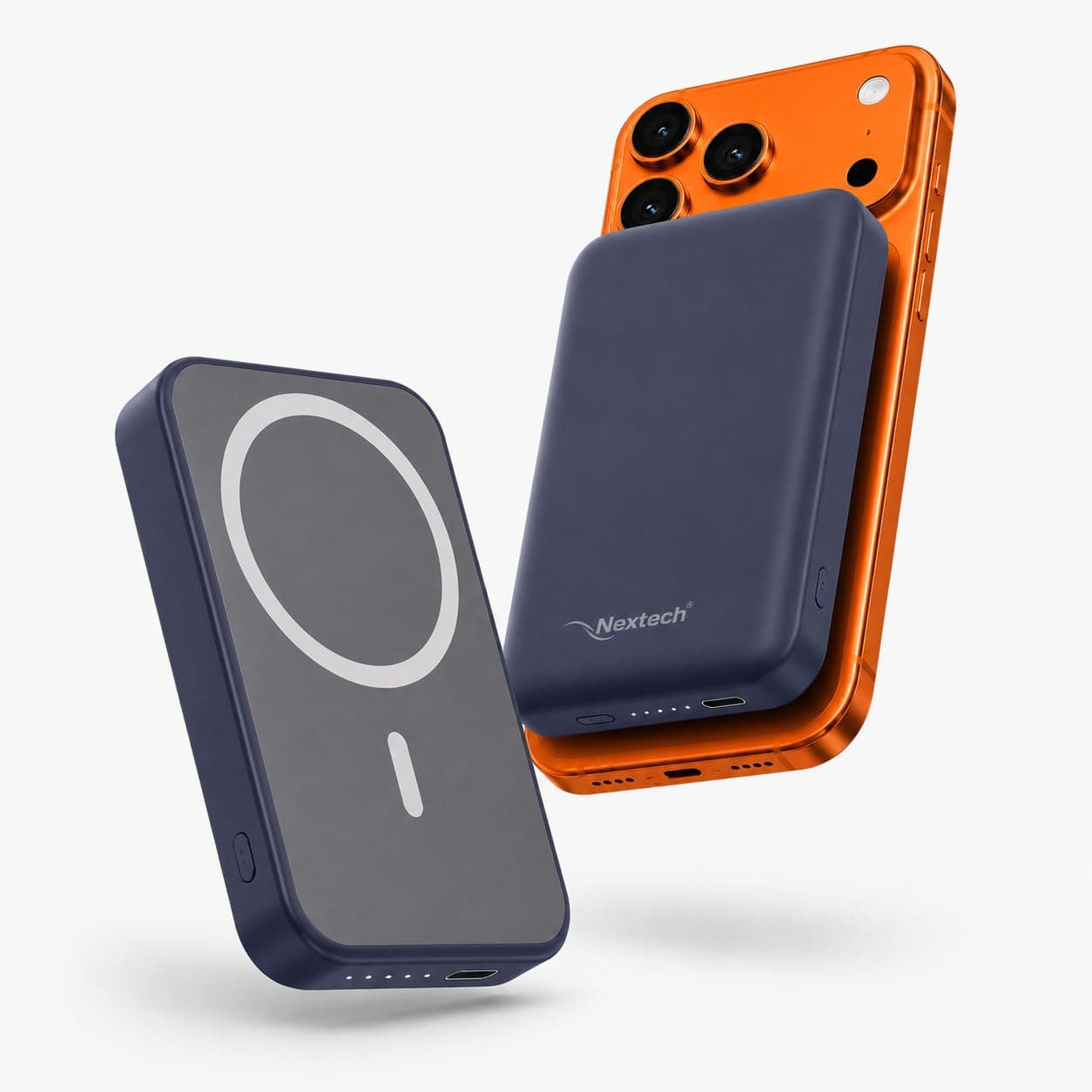 Nextech Mag-Safe Magnetic Wireless Power Bank 10000mAh | 22.5W Fast Charging PD Type C | 15W Powerbank for iPhone & Android | Compact Slim Portable Ch...