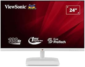 ViewSonic VA2432-H-W-2 24 Inch Full HD IPS Monitor | 100Hz Refresh Rate | 1ms MPRT | HDMI & VGA | 3-Side Frameless Design...