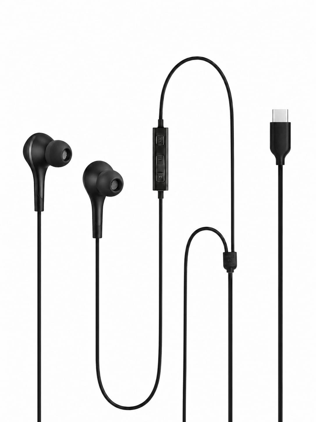 Originl for Samsung Type C Wired Earphones with Noise Isolation and Comfortable in Ear Fit for Long Use and Deep Bass Stereo Audio Output (Black)
