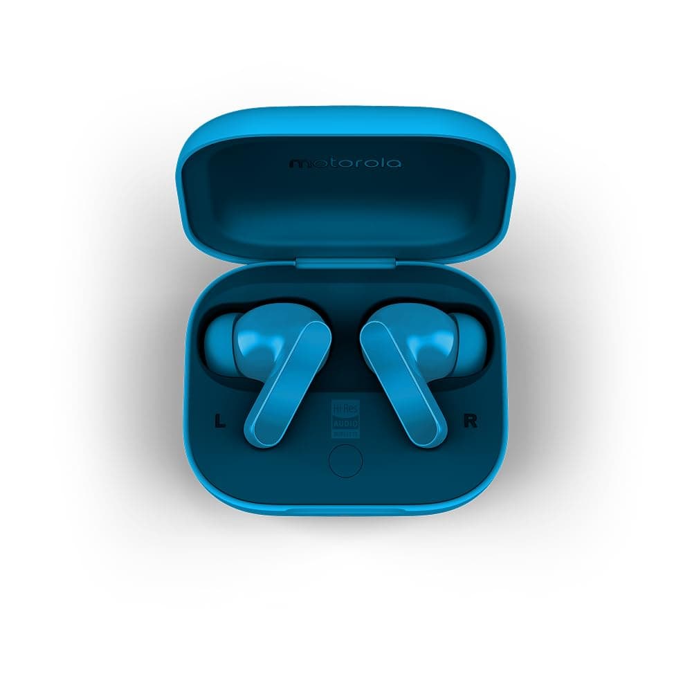 Motorola Moto Buds Bass (Blue, True Wireless) | Hi-Res Audio with LDAC | 12.4mm Drivers | 50dB ANC | 6-Mic ENC Calling | Bluetooth 5.3 | 41H Playtime ...