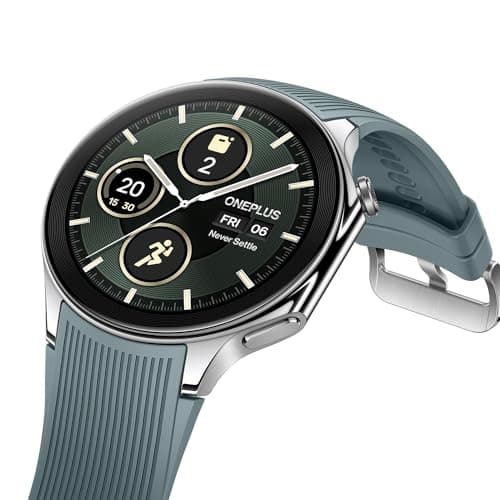OnePlus Watch 2 with Wear OS 4,Snapdragon W5 Chipset,Upto 100hrs battery life,1.43 AMOLED Display,Stainless Steel & Sapphire Crystal build,Dual Freque...