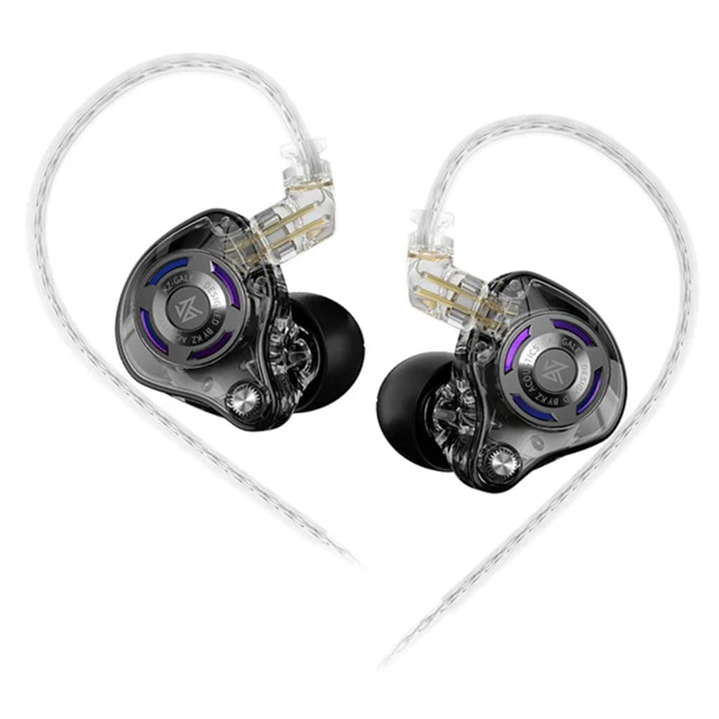 KZ Gale Gaming IEM Wired in-Ear Monitor Earphones, Super Linear Dynamic Driver, Dual Microphone, Silver-Plated Cable, HiFi Sound, Noise Isolation, Ideal for Music & Gaming (3.5mm (No Mic))