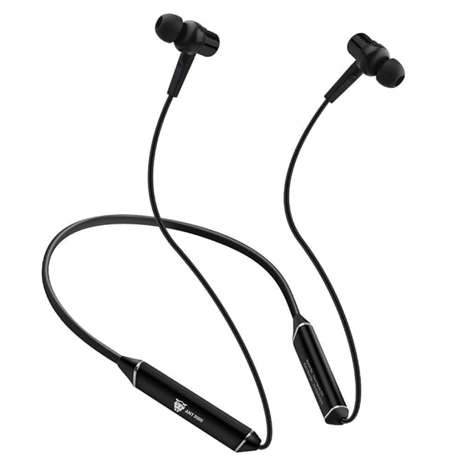 ANT AUDIO Wave Sports 535 Wireless Bluetooth in Ear Neckband Earphone with Mic (Black) In-Ear