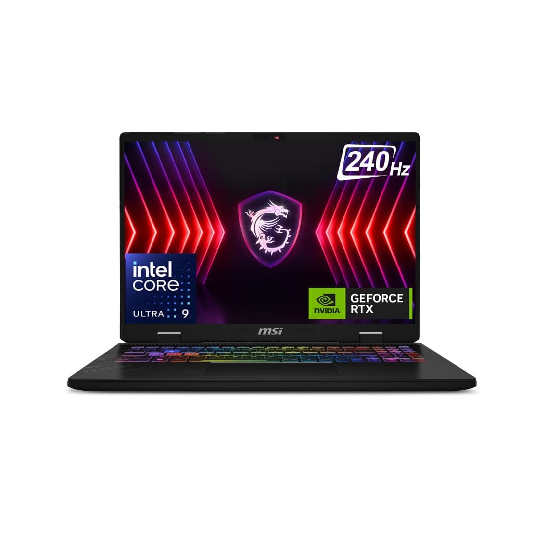 MSI Crosshair 16, Intel Series 2 Core Ultra 9 275HX, 41cm QHD+ 240Hz Gaming Laptop (16GB/1TB NVMe SSD/Windows 11 Home/NVIDIA GeForce RTX 5070, GDDR7 8...