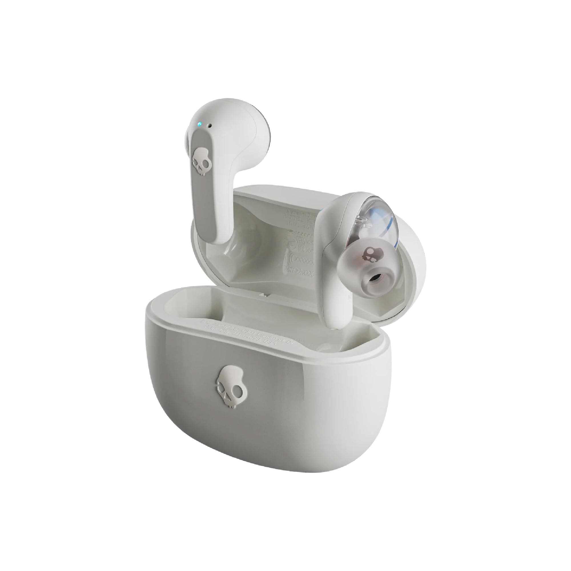 Skullcandy Rail in-Ear Wireless Earbuds, 42 Hr Battery, Skull-iQ, Alexa Enabled, Microphone, Works with iPhone Android and Bluetooth Devices - Bone Gl...