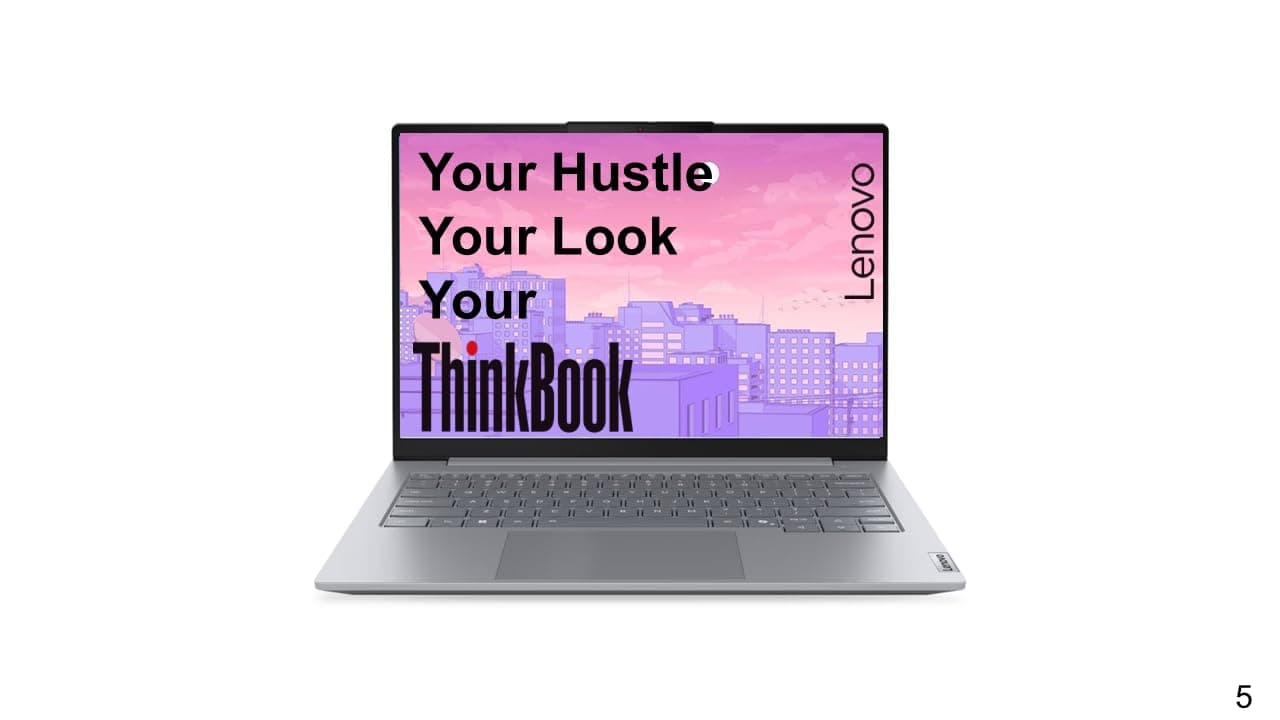 Lenovo ThinkBook 14 Intel Core 5 210H 14th Gen (16GB/512GB SSD/DOS/Fingerprint Reader) 14" WUXGA IPS 300 Nits Antiglare Thin & Light Laptop/Aluminium ...
