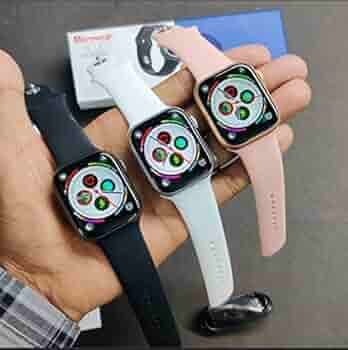 W17 Smart Watch New Series 7 with NFC - Double Features - Super Build Quality, BT Calling, BT Camera, Music Heart Rate Sports Activity, M Active app . Black