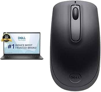 Dell Vostro 3510 Laptop,Intel i5-1135G7/8GB/1TB+256GB SSD/15.6"(39.62cm) FHD & WM118 Wireless Mouse, 2.4 Ghz with USB Nano Receiver, Optical Tracking,...