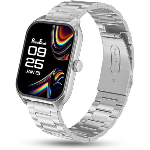 PunnkFunnk Nexoro 2.01” Smartwatch for Men & Women Bluetooth Call, Heart Rate, SpO2, Sleep & 100+ Sports Modes, IP68 Waterproof, Compatible with Android & iPhone (Metal Grey)