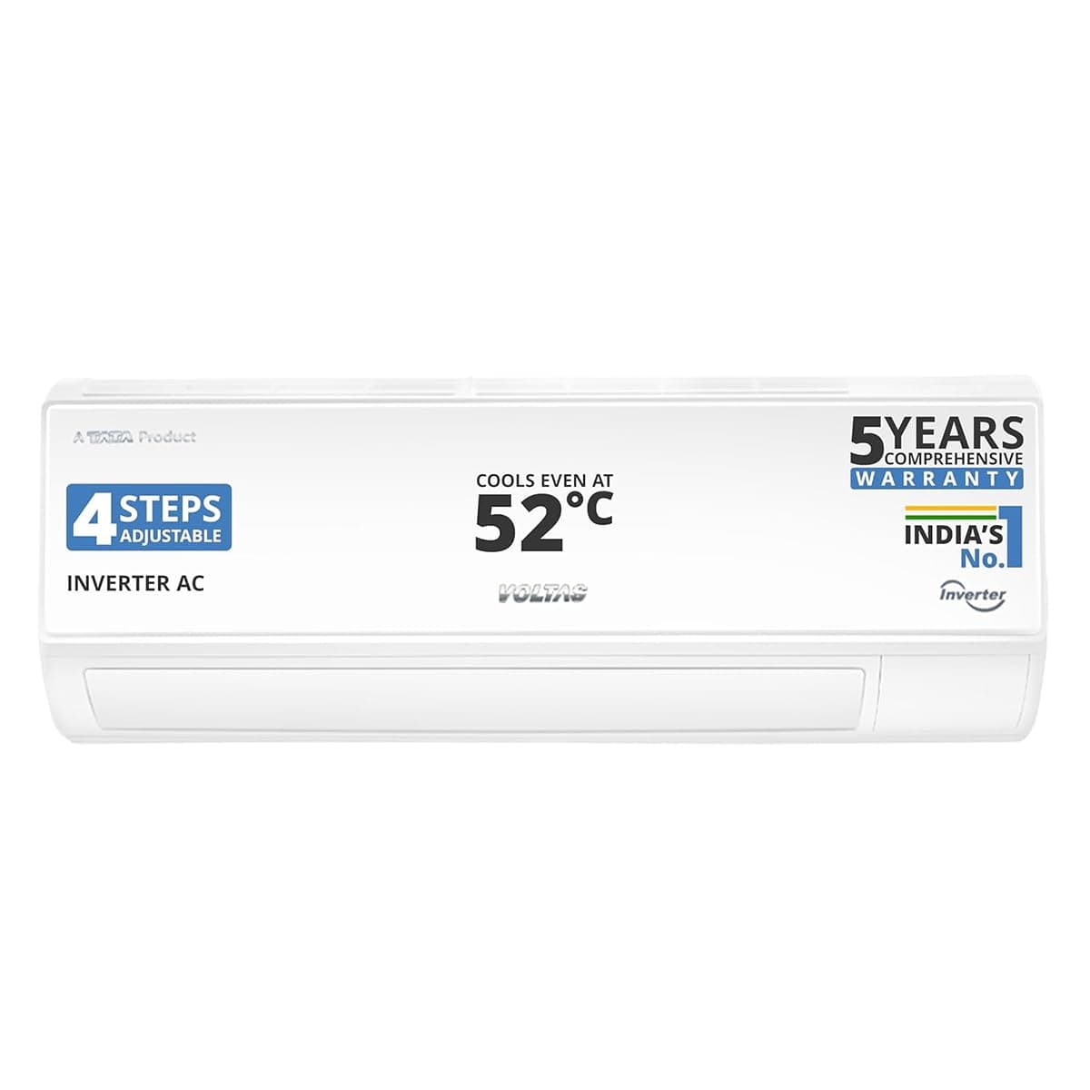 Voltas 1.5 ton 3 Star, Inverter Split AC (Copper, 4-in-1 Adjustable Mode, Anti-dust Filter, 2024 Model, 183V Vectra CAW, White)