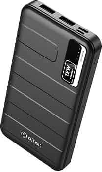 pTron Dynamo Nitro 10000mAh 12W Power Bank, Dual USB Charging Ports, 2 Input Ports Type-C & Micro USB, Made in India, Multiple Layers of Protection & ...