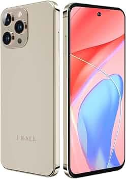 IKALL S3 Smartphone (6.8" HD Display, 6GB Ram, 128GB Storage, Dual 4G Sim) (21MP Camera) (Gold)