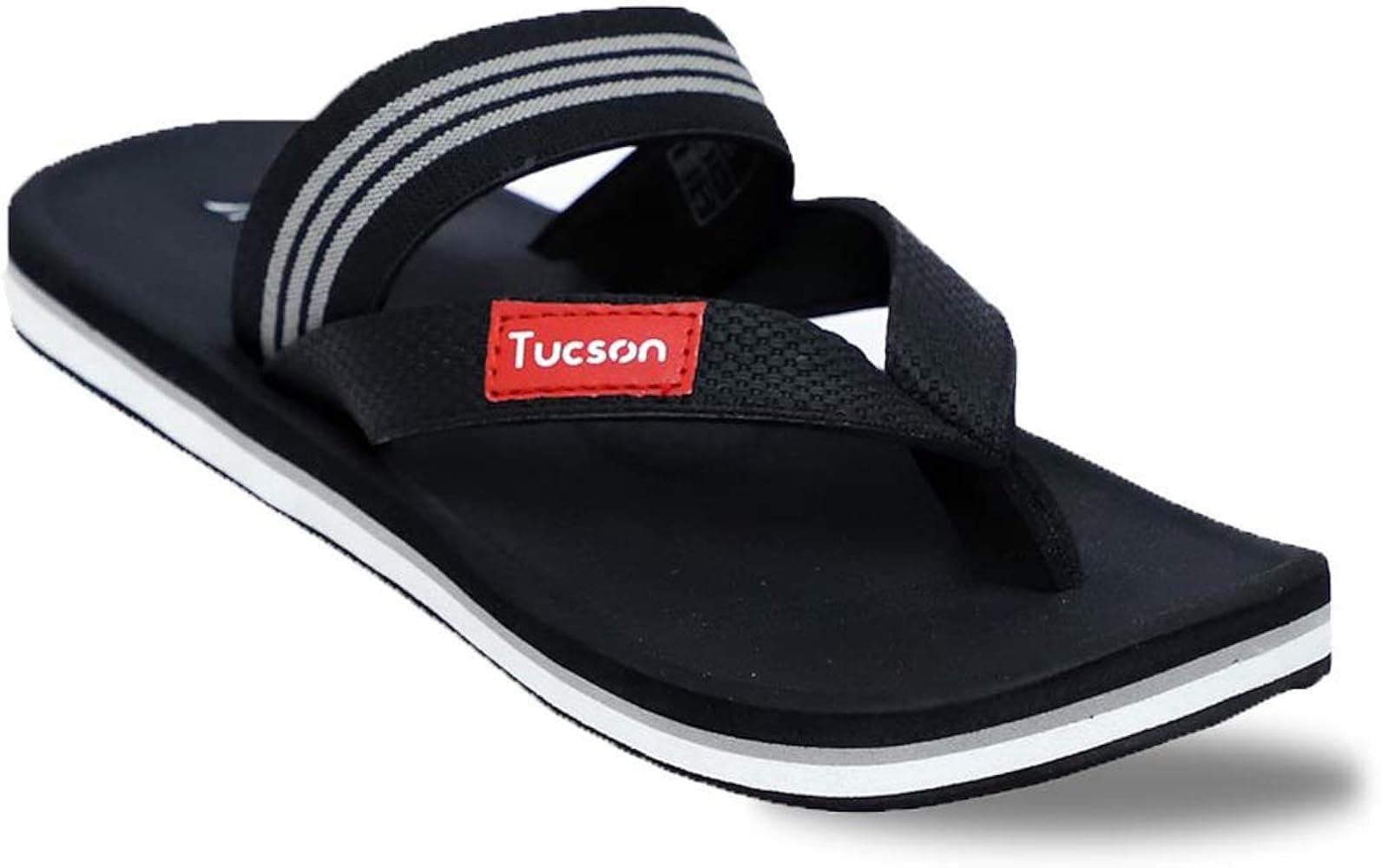 TUCSON Comfortable/Durable/Waterproof Black Slippers for Men