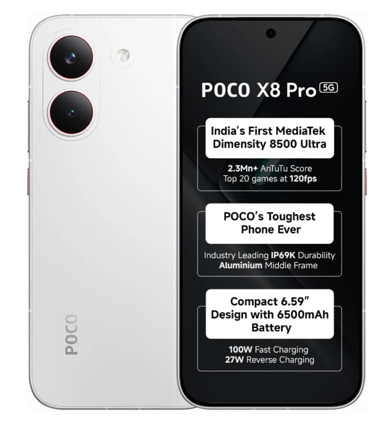 POCO X8 Pro, White (12GB, 256GB)