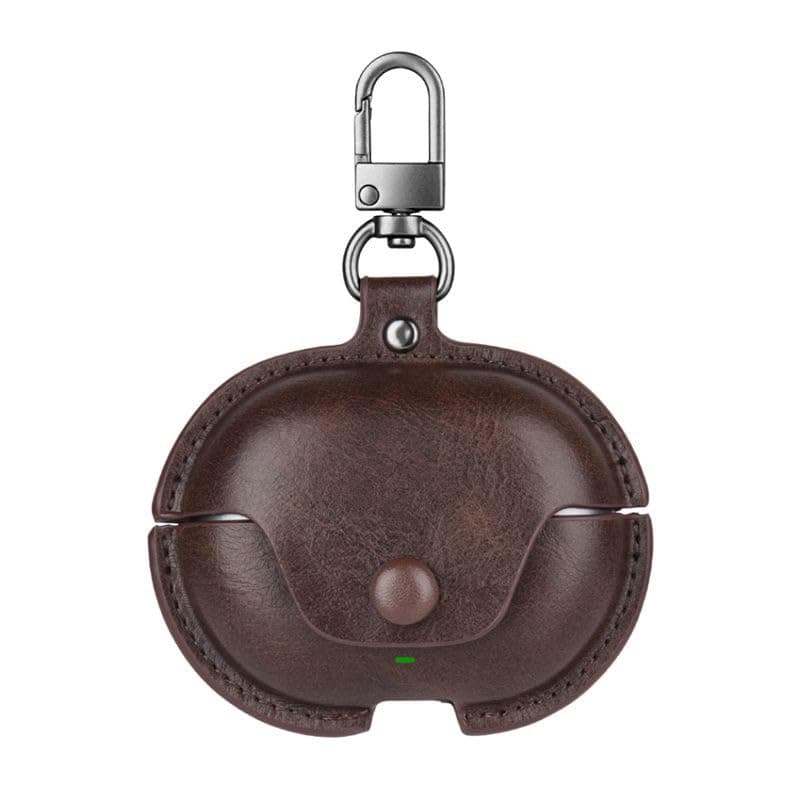 AJM 360 Protection Shockproof Design Leather Case Compatible with Boat Nirvana ION (Brown)