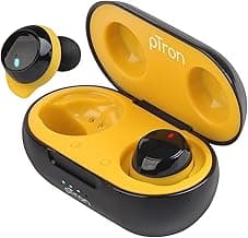 PTron Bassbuds Evo Bluetooth Truly Wireless in Ear Earbuds with Mic (Black and Yellow)