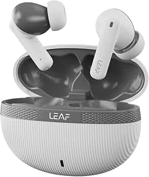 Leaf Buds X342 True Wireless Earbuds with AI SOUND App, 32H Playtime, Quad Mic with ENC, 50ms Low Latency, Fast Charging (10min =210min), 10mm Driver,...