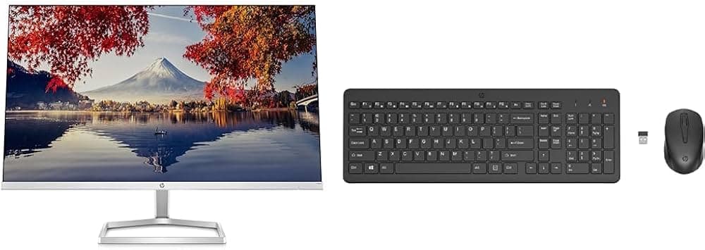 HP M24f 23.8-Inch(60.45cm) Eye Safe Certified Full HD 1920 x 1080 Pixels IPS 3-Sided Micro-Edge LED