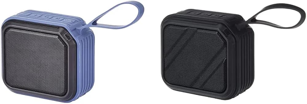 Amazon Basics Bluetooth Speaker, 5W Sound, TWS Mode, Powerful Bass & Bluetooth Speaker, 5W Sound, TWS Mode, Powerful Bass, IPX6 Waterproof, Up to 19 hrs Playtime*, MicroSD Card