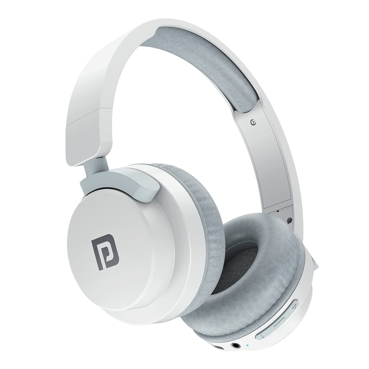Portronics Muffs M2 Bluetooth Headphones Overear | 40 Hrs Playtime | 40mm Drivers | AUX 3.5mm | Powerful Bass | Laptop & PC Support | Type C Charging Port I Foldable Design(White)