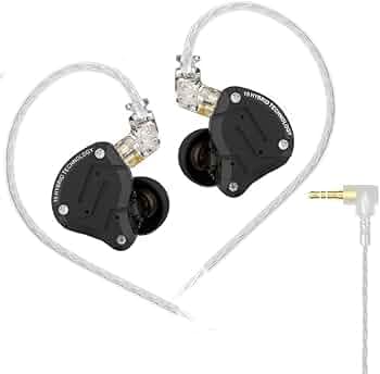 KZ ZS10 Pro in-Ear Monitor Earphone Hybrid Driver Setup IEM (4 Balanced Armature+1 Dynamic Driver) 2Pin 0.75mm Connector, Detachable Cable 3.5mm Gold ...