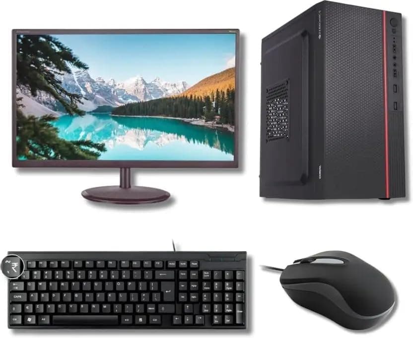 Intel Core i5 2nd Gen Desktop Computer (Black) Full Setup | 8GB RAM | 256GB SSD | 19-Inch LED Monitor | Wired Keyboard & Mouse | Preloaded OS | Ideal ...