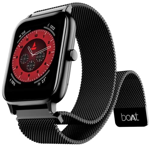 boAt Xtend Pro with Bluetooth Calling, Dial Pad, 1.78” AMOLED Display, Premium Metal Strap, ASAP™ Charge, 700+ Active Modes, Multiple Watch Faces, Health Ecosystem,Multiple Sports Modes(Metal Strap)