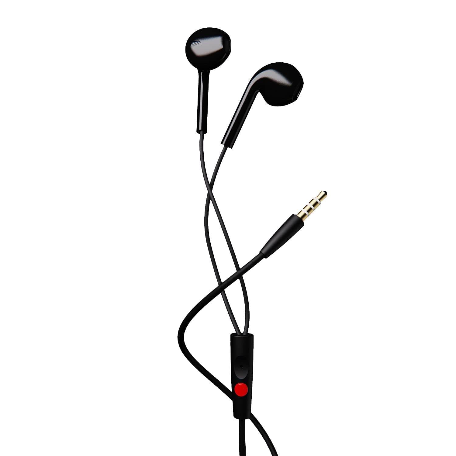 boAt Bassheads 105 Wired in Ear Earphones with Mic (Black) In-Ear