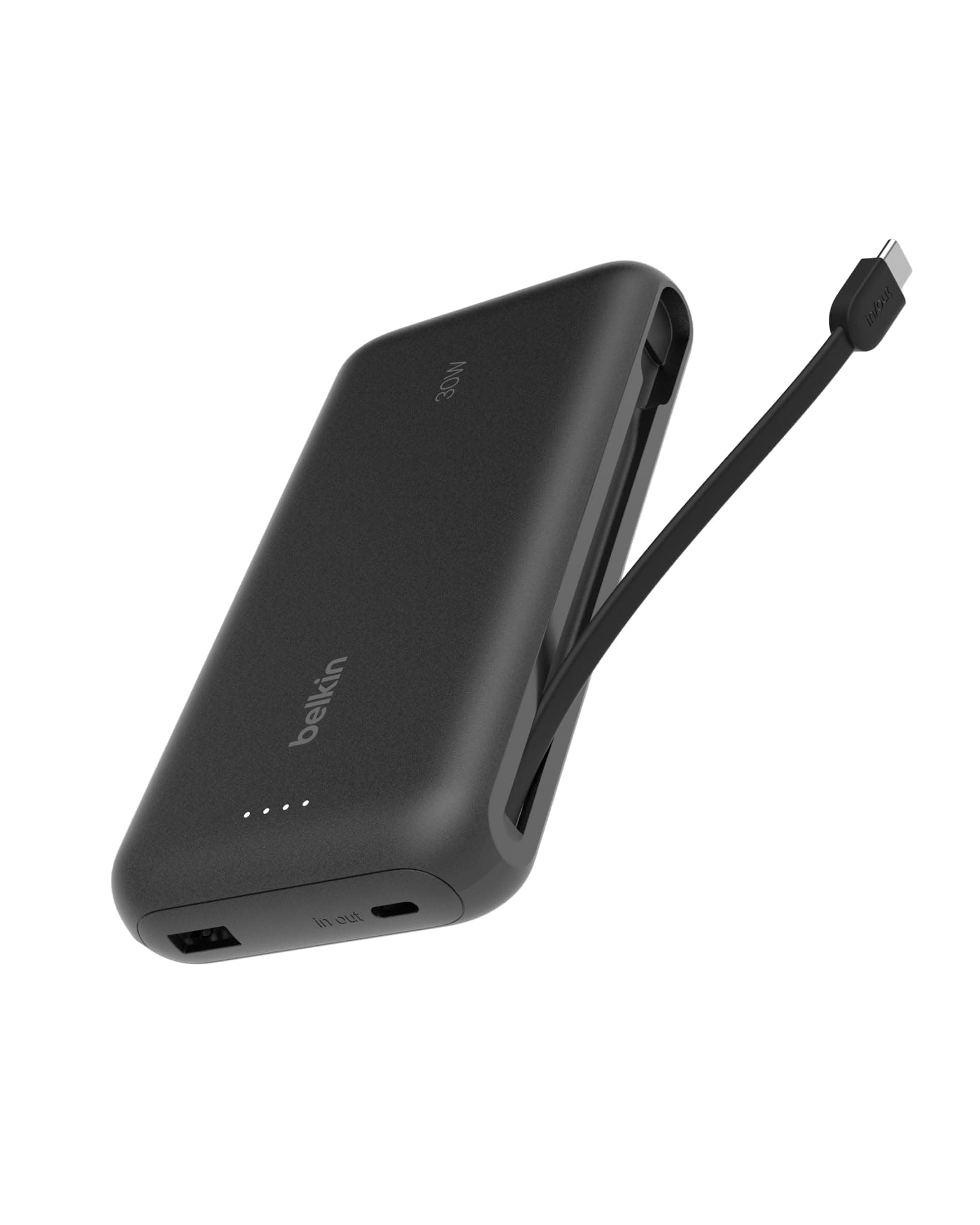 Belkin 20000mAh 30W USB C Power Bank, Portable Charger for iPhone & iPad | Fast Charging, Integrated USB C Cable, Eatra US...