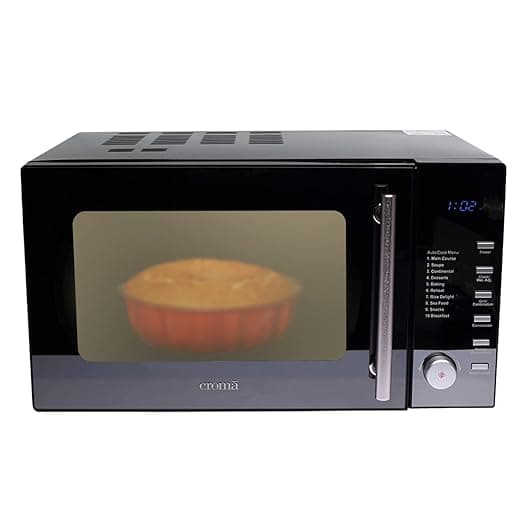 Croma 25 Litres Convection Microwave Oven with 200 Auto Cook Menus (CRAM0191, Black) Microwave Ovens