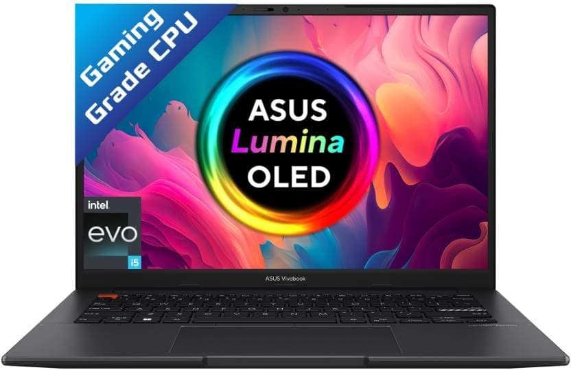 ASUS Vivobook S14 OLED (2022) Intel EVO Core i5 12th Gen - (16 GB/512 GB SSD/Windows 11 Home) S3402ZA-KM502WS Thin and Light Laptop (14 Inch, Indie Black, 1.50 Kg, with MS Office)