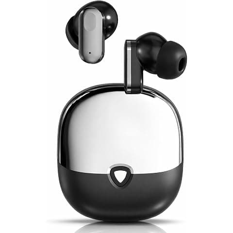 VEHOP S60 Flex True Wireless in Ear Earbuds, Bluetooth 5.4, 35ms Low Latency Gaming Mode, Long Playtime Fast Charging, HiFi DSP Sound, Quad-Mic ENC, 13mm Driver, IPX5 Sweat Resistance. Black