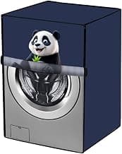 Amodori Front-load washing machine cover Compatible for LG 8 Kg (FHV1408Z2M) Solid Blue rendering panda bear print