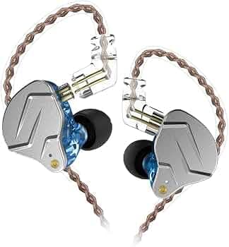 EZ EAR Kz Zsn Pro Iem Earphone Hybrid Dynamic Driver Balanced Armature In Ear Monitor Wired Earbuds, Dual Driver 1Dd 1Ba Deep Bass Stereo Sound Ergono...