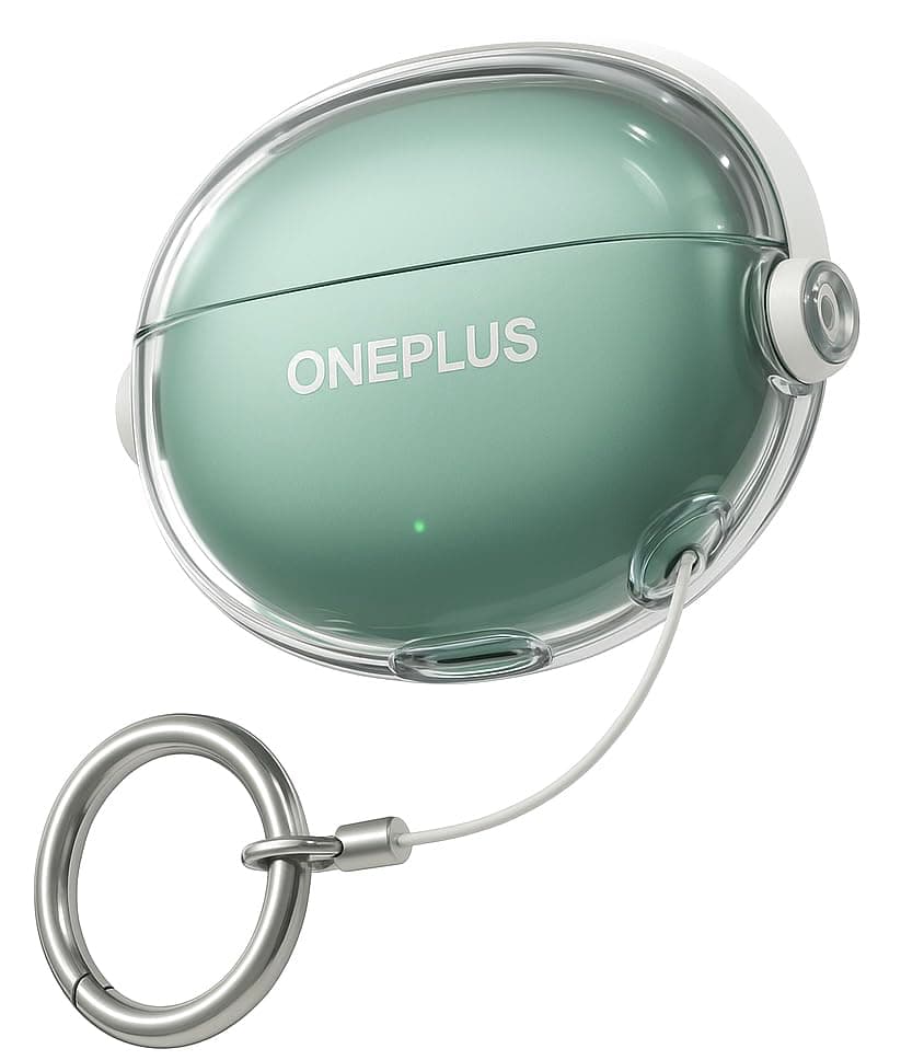 Clear Case Cover for OnePlus Buds 4 with Heavy Duty Carabiner (Transparent with White Lock)