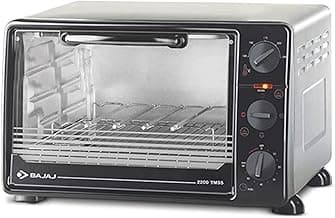 Bajaj 2200 TMSS Oven Toaster Griller (OTG) with Motorised Rotisserie and Stainless Steel Body, Black, Silver, 22 Liter