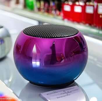 J-B-L Mini Speaker Boost 4 Colorful Wireless Bluetooth Speaker Mini Electroplating Round Steel Speaker (Random Colour from 4 Colours)