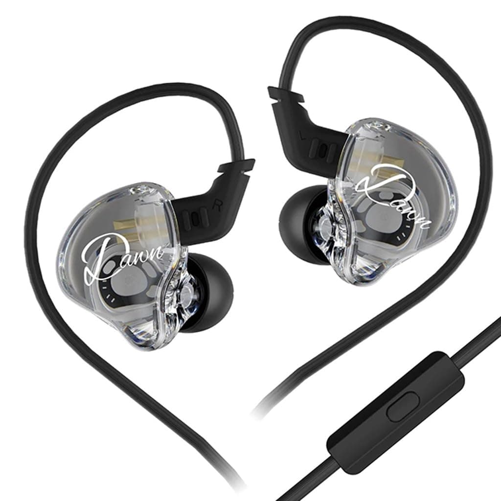 KZ Dawn in Ear Monitor Earphone with Mic, Super-Linear Dynamic Driver, Enhanced Soundstage IEM Earphones with Silver-Plated and OFC Cable Options (ofc...