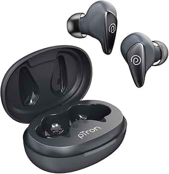 (Refurbished) PTron Bassbuds Wave ENC Bluetooth 5.3 Wireless Headphones, 40Hrs Total Playtime, Movie Mode & Deep Bass, Low Latency in-Ear TWS Earbuds,...