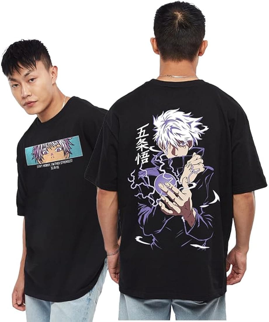 CRAZYMONK Jujutsu Kaisen Ora Ora Gojo Satoru Anime Oversized T-Shirt
