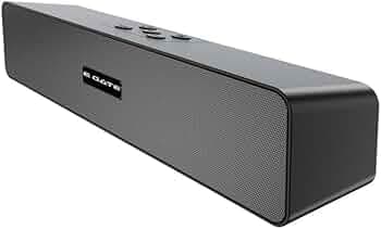 E GATE 201 | 16 W Bluetooth Soundbar, 2.0 Channel with Dual Passive Radiators, Upto 12 Hrs Play Back from 1200 mAh Battery, Latest Bluetooth 5.3 Aux, ...